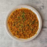 chicken-qeema-served-plate-isolated